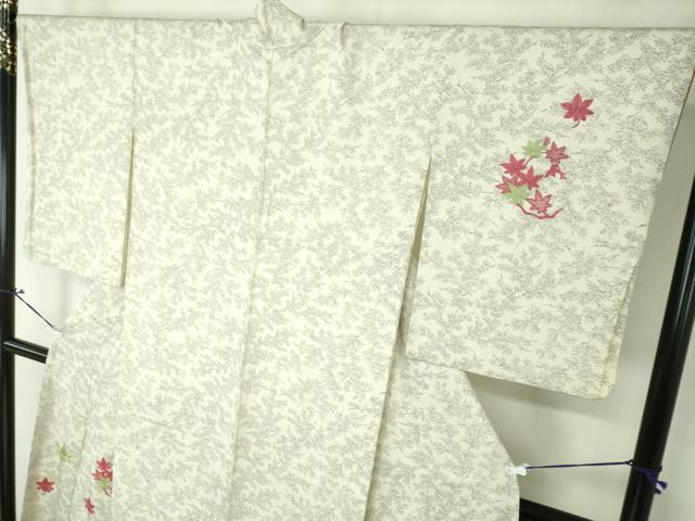 平和屋着物●訪問着 刺繍 楓 大丸扱い 正絹 逸品 DAAX4424ps