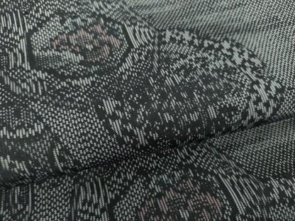 平和屋着物●上質な紬　花絵皿　正絹　逸品　未使用　DAAX4434ps