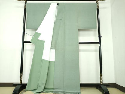 平和屋着物●人間国宝 初代 六谷梅軒(六谷紀久男)錐彫り 重要無形文化 財伊勢型紙 江戸小紋 源氏香 ロング丈 正絹 逸品 未使用 DAAX4448ps