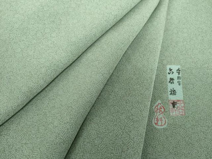 平和屋着物●人間国宝 初代 六谷梅軒(六谷紀久男)錐彫り 重要無形文化 財伊勢型紙 江戸小紋 源氏香 ロング丈 正絹 逸品 未使用 DAAX4448ps