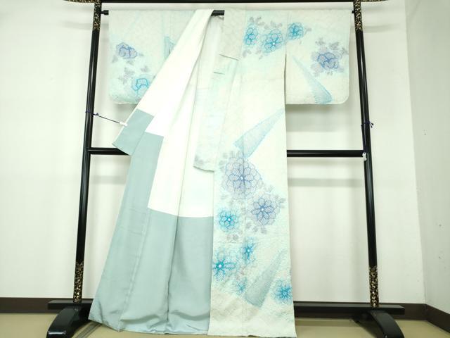 平和屋着物●名門 藤娘きぬたや・総絞り 訪問着 舞花文 正絹 逸品 未使用 DAAX4466ps