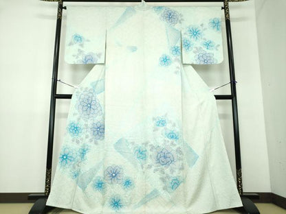 平和屋着物●名門 藤娘きぬたや・総絞り 訪問着 舞花文 正絹 逸品 未使用 DAAX4466ps