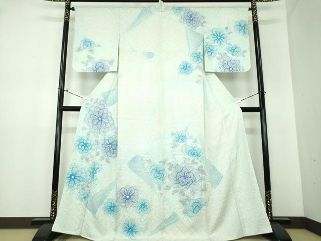 平和屋着物●名門 藤娘きぬたや・総絞り 訪問着 舞花文 正絹 逸品 未使用 DAAX4466ps