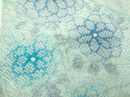 平和屋着物●名門 藤娘きぬたや・総絞り 訪問着 舞花文 正絹 逸品 未使用 DAAX4466ps