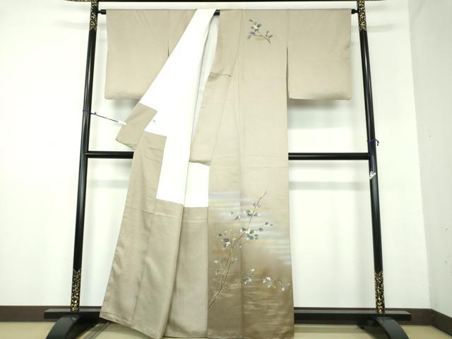 平和屋着物●訪問着　南天文　暈し染め　金彩　正絹　逸品　DAAX4479ps