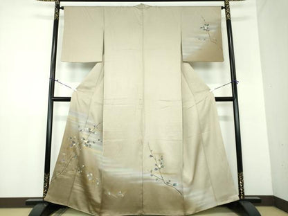 平和屋着物●訪問着　南天文　暈し染め　金彩　正絹　逸品　DAAX4479ps