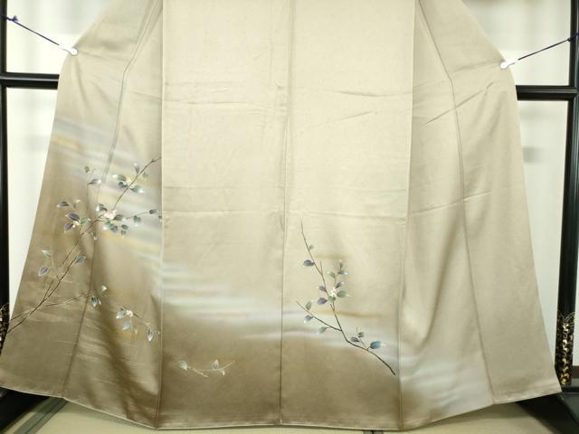 平和屋着物●訪問着　南天文　暈し染め　金彩　正絹　逸品　DAAX4479ps
