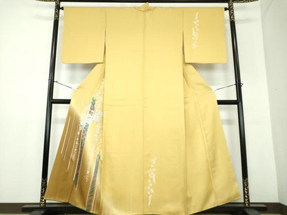 平和屋着物●訪問着 枝垂れ花 暈し染め 銀彩 正絹 逸品 DAAX4485ps