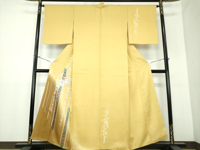 平和屋着物●訪問着 枝垂れ花 暈し染め 銀彩 正絹 逸品 DAAX4485ps