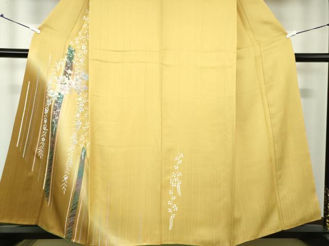 平和屋着物●訪問着 枝垂れ花 暈し染め 銀彩 正絹 逸品 DAAX4485ps