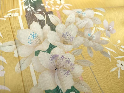 平和屋着物●訪問着 枝垂れ花 暈し染め 銀彩 正絹 逸品 DAAX4485ps