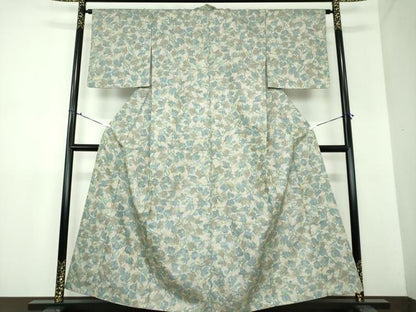 平和屋着物●上質な紬　蔦の葉文　正絹　逸品　DAAX4502ps