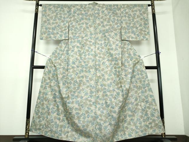 平和屋着物●上質な紬　蔦の葉文　正絹　逸品　DAAX4502ps