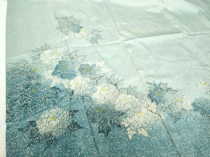 平和屋着物●本場染大島紬 訪問着 牡丹文 たたき染め 正絹 逸品 DAAX4503ps