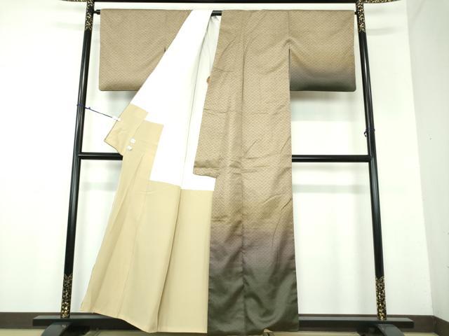 平和屋着物●訪問着　お召地　菱文　暈し染め　鈴乃屋扱い　正絹　逸品　DAAX4513ps