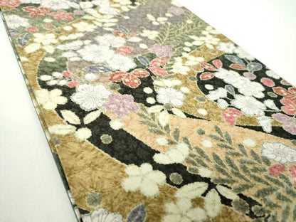 平和屋着物●全通柄京袋帯 辻が花 正絹 逸品 DAAX4586ps