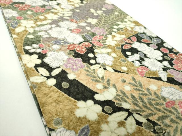 平和屋着物●全通柄京袋帯 辻が花 正絹 逸品 DAAX4586ps