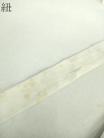 平和屋着物●つけ帯 唐織 雪輪秋草文 金銀糸 正絹 逸品 DAAX4638ps