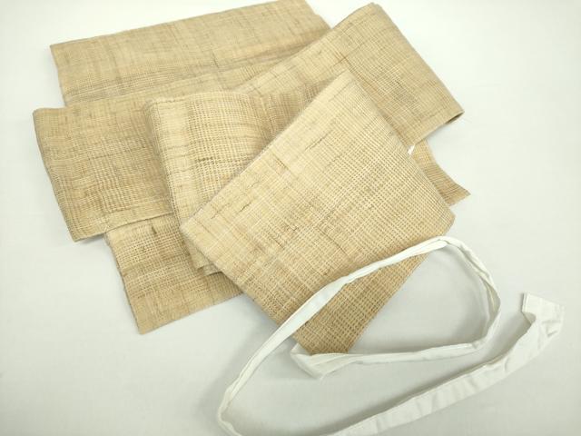 平和屋着物＊夏物 つけ帯 手描き 葡萄蔦の葉文 麻 逸品 DAAX4641ps
