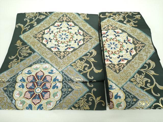平和屋着物●西陣 川島織物 つけ帯 正倉院花菱文 金銀糸 正絹 逸品 DAAX4644ps