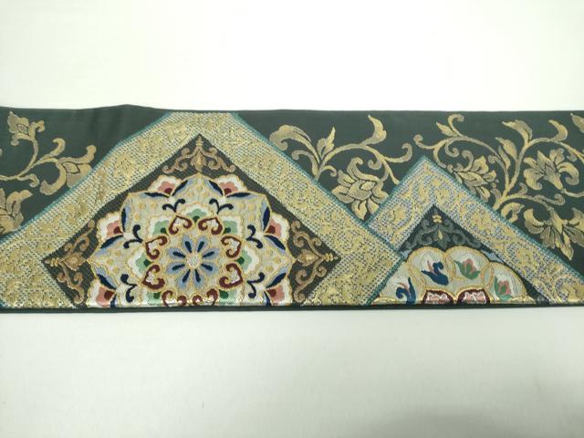平和屋着物●西陣 川島織物 つけ帯 正倉院花菱文 金銀糸 正絹 逸品 DAAX4644ps