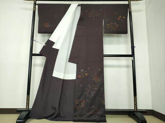 平和屋着物●訪問着　花鳥文　正絹　逸品　DAAX4655ps