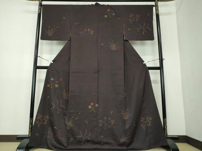 平和屋着物●訪問着　花鳥文　正絹　逸品　DAAX4655ps