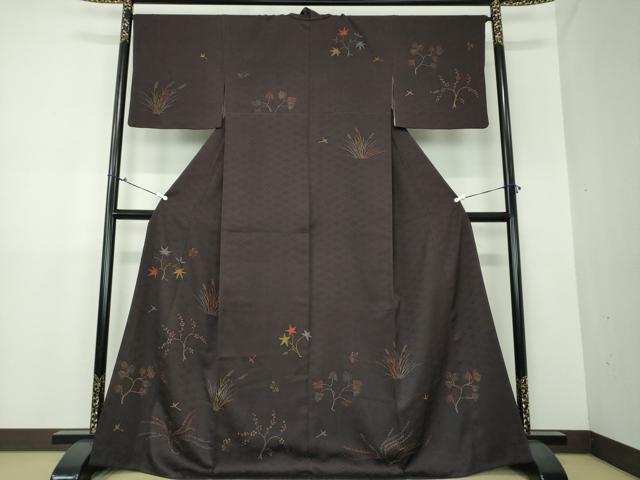 平和屋着物●訪問着　花鳥文　正絹　逸品　DAAX4655ps