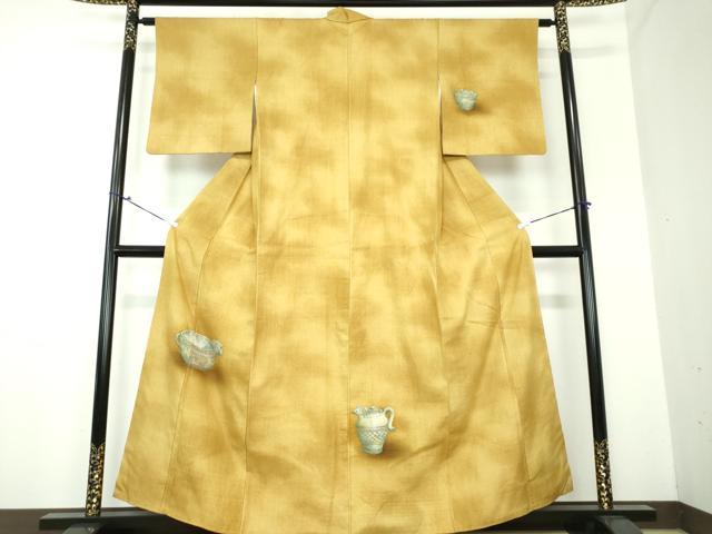平和屋着物●訪問着　紬地　手描き　器物文様　正絹　逸品　DAAX4674ps