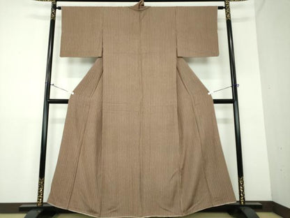 平和屋着物●上質な小紋 竹節 正絹 逸品 DAAX4689ps