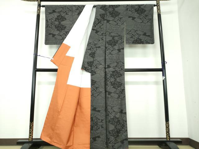 平和屋着物●本場大島紬　色紙重ね花文　正絹　逸品　未使用　DAAX4693ps