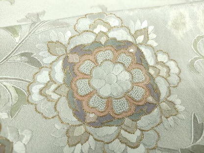 平和屋着物●中国三大刺繍 スワトウ相良刺繍 汕頭相良刺繍 総刺繍 訪問着 絞り 正倉院花文 金糸 正絹 逸品 DAAX4699ps