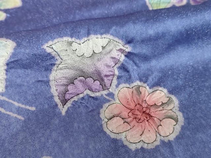 平和屋着物●豪華振袖 作家物 絞り 辻が花 千鳥 暈し染め 銀通し地 京都きもの友禅扱い 正絹 逸品 DAAX4706ps