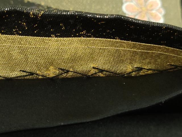 平和屋着物●西陣 長嶋成織物 ながしま帯 六通柄袋帯 松市松文 本金箔 瀞金錦 正絹 逸品 DAAX4762ps