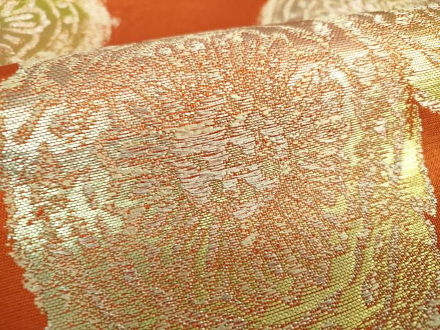 平和屋着物●六通柄 本袋帯 大和古瓦 金糸 正絹 逸品 DAAX4828ps