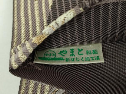 平和屋着物●十代目 歌舞伎役者 坂東三津五郎 六通柄袋帯 花布季 吉祥花文 金糸 やまと誂製 正絹 逸品 未使用 DAAX4858ps