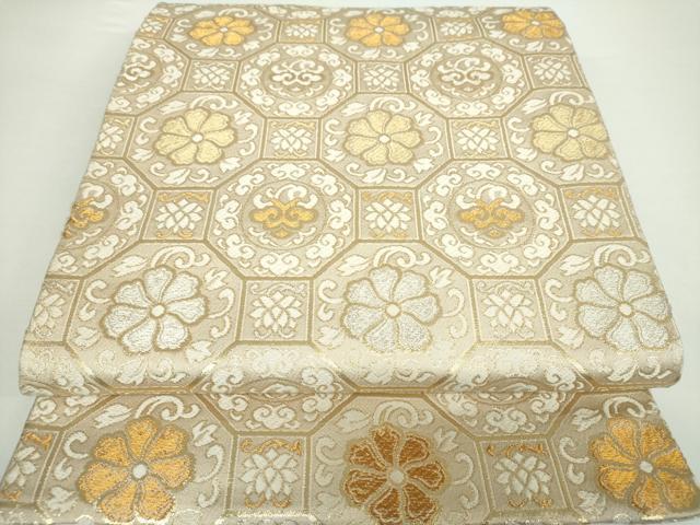 平和屋着物●丸帯　蜀江花文　金銀糸　正絹　逸品　DAAX4906ps