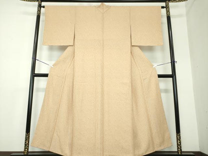 平和屋着物●上質なお召　唐草文　正絹　逸品　DAAX4958ps