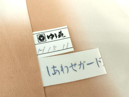 平和屋着物●上質なお召　唐草文　正絹　逸品　DAAX4958ps