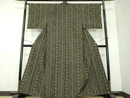 平和屋着物●民芸紬 間道 鈴乃屋扱い 証紙付き 正絹 逸品 DAAX4970ps