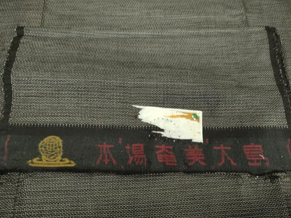 平和屋着物●男性　本場大島紬　100亀甲　総詰め　反端付き　正絹　逸品　DAAX4983ps