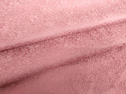 平和屋着物●上質な色無地　草花地紋　長春色　正絹　逸品　未使用　DAAX4989ps