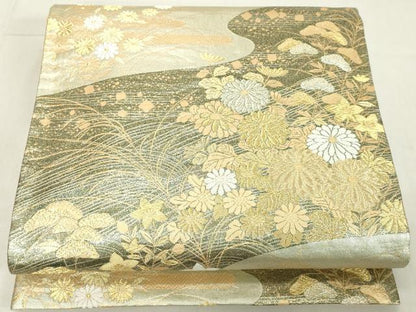 平和屋着物◎九百佐賀錦　六通柄袋帯　蒔絵　金銀糸　正絹　逸品　DAAX5202cd
