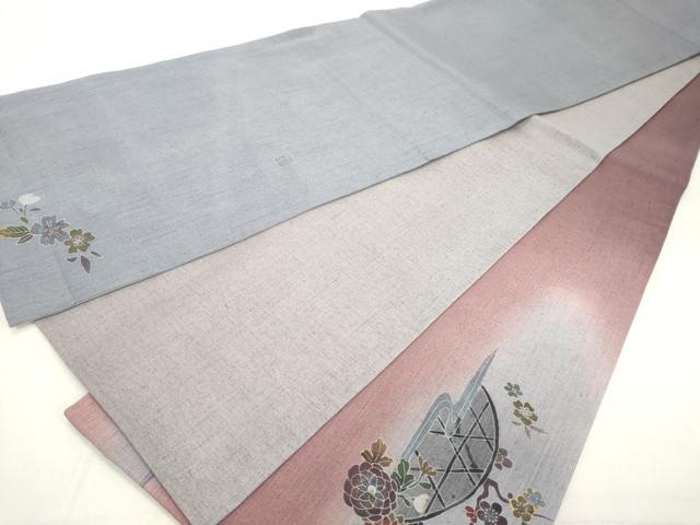 平和屋着物◎太鼓柄袋帯　紬地　花籬文　金彩　正絹　逸品　DAAX5271cd