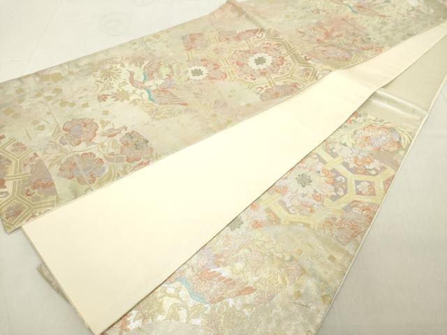 平和屋着物◎六通柄袋帯 佐賀小袖錦 引箔 正絹 逸品 DAAX5380cd