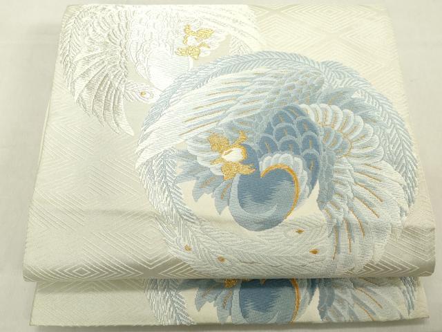 平和屋着物◎六通柄袋帯 唐織 鳳凰丸文 金銀糸 正絹 逸品 DAAX5385cd