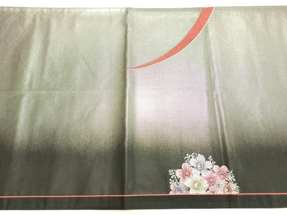 平和屋着物◎太鼓柄袋帯　幾何学文　銀糸　正絹　逸品　DAAX5454cd