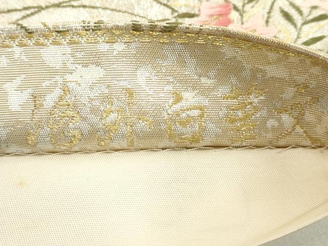 平和屋着物◎六通柄袋帯 唐織 風景花文 金銀糸 正絹 逸品 DAAX5456cd