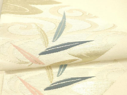 平和屋着物＊夏物 六通柄袋帯 こかげ 金銀糸 正絹 逸品 DAAX5522cm