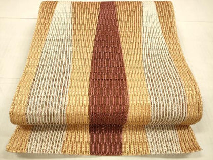 平和屋着物＊夏物 八寸名古屋帯 間道 正絹 逸品 DAAX5527cm